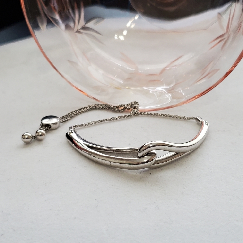Harriet Kelsall Sterling Bracelet Interlocking Design (Fits 8 1/4”-9”) RARE - Picture 2 of 16